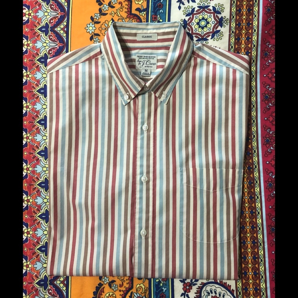 J.CREW MEN’s L/S LIGHTWEIGHT 98% ORGANIC COTTON.GREAT HUES, STYLE,FIT.IMMACULATE